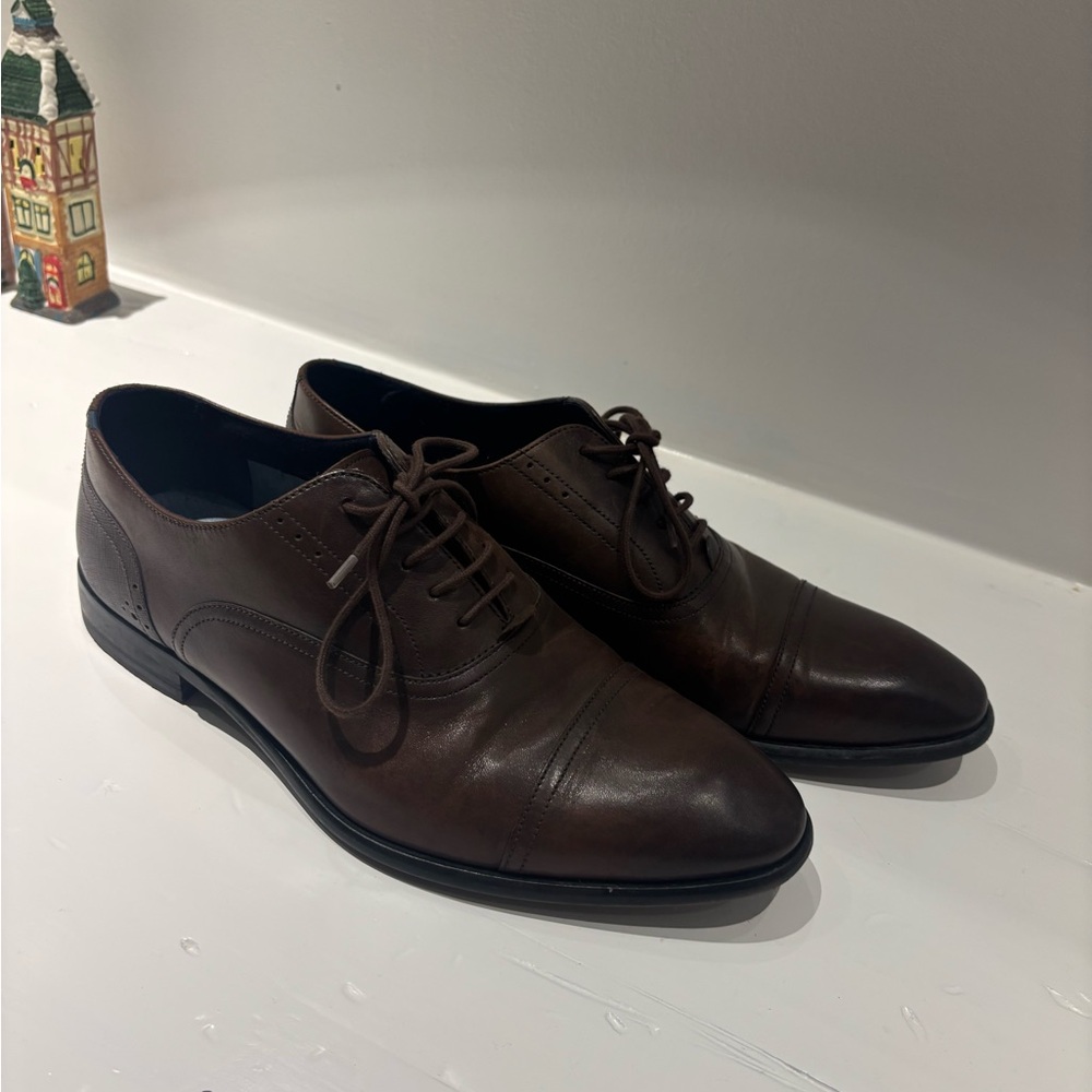 Classic Brown Leather Men's Dress Shoes
